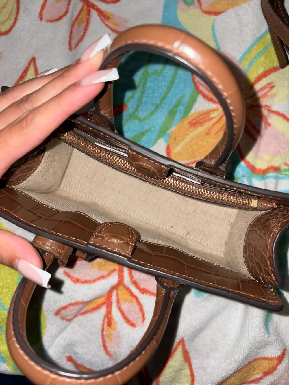 Michael Kors cognac croc